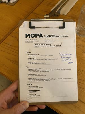 La carte du moment  at Mōpa in Paris