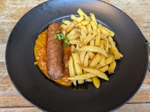 Curry Wurst at Mōpa in Paris