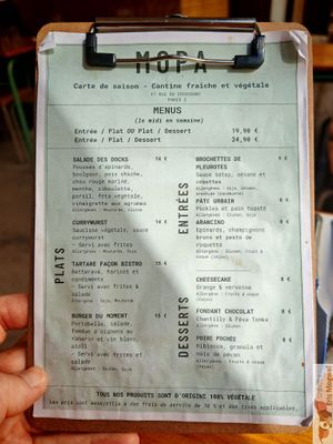 New menu 2025 at Mōpa in Paris