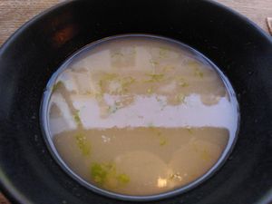 Dessert soup at Mōpa in Paris