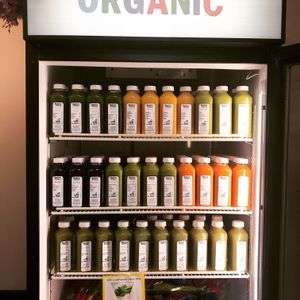Organic Cold-Pressed Juices pressed daily at Rawfully Yours Juice Bar & Cafe in Lasalle