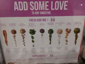 Add-ins you can optionally add at Tropical Smoothie Cafe - Pine Ridge Rd in Naples