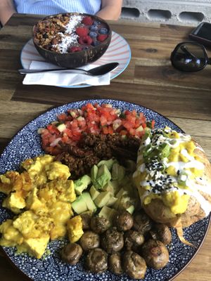 Spanish tofu breakfast omg! at Lisica Cafe in Maribyrnong