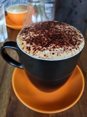 Soy cappuccino at Lisica Cafe in Maribyrnong