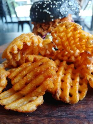 Barbecue Pulled 'Pork' Burger at Lisica Cafe in Maribyrnong