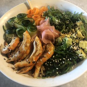 Sushi bowl at Lisica Cafe in Maribyrnong