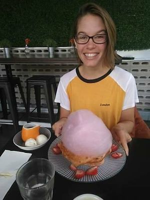 Fairy floss!!! at Lisica Cafe in Maribyrnong
