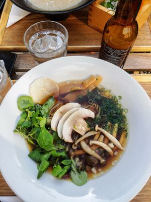 Mushroom ramen at Uki Green in Warsaw