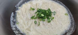 Ramen base with noodles at Uki Green in Warsaw