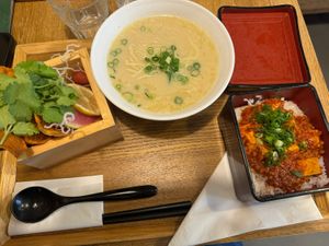 Ramen and spicy tofu   at Uki Green in Warsaw