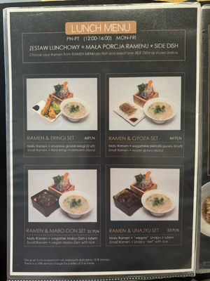 Lunch sets  at Uki Green in Warsaw