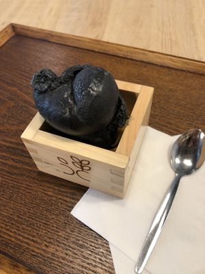 Black coconut icecream  at Uki Green in Warsaw