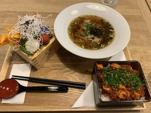 Tokyo next shoyu ramen and mapo tofu  at Uki Green in Warsaw