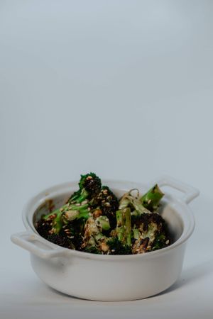 Sticky sesame broccoli  at The Queens Head in Farnham