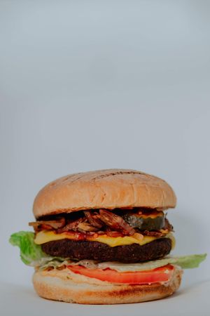 Ultimate Vegan Burger  at The Queens Head in Farnham