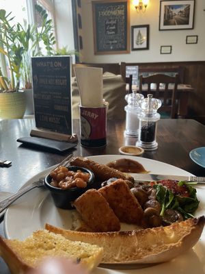 Vegan breakfast  at The Queens Head in Farnham