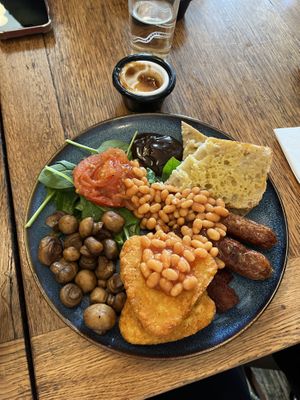Vegan Breakfastt  at The Queens Head in Farnham
