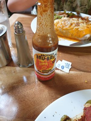 dont forget to ask for hot sauce. not on tables at Follow Your Heart Market & Cafe in Canoga Park
