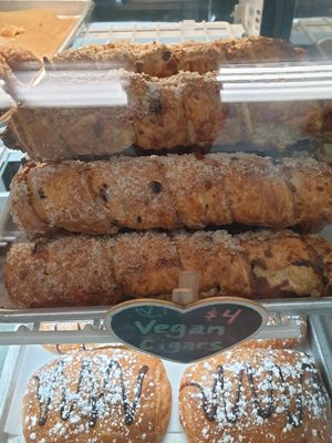 cigar = choco chip and cinnamon sugar at Follow Your Heart Market & Cafe in Canoga Park