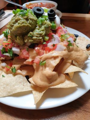 nachos.  tbh, chips a bit stale at Follow Your Heart Market & Cafe in Canoga Park