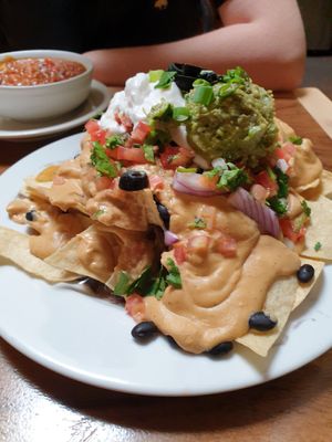 nachos are huge at Follow Your Heart Market & Cafe in Canoga Park