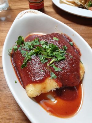 tamale roja at Follow Your Heart Market & Cafe in Canoga Park