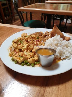 indian curry at Follow Your Heart Market & Cafe in Canoga Park
