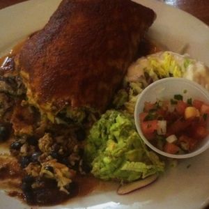 Zorro Burrito - big enough for a super hero! at Follow Your Heart Market & Cafe in Canoga Park