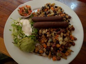 three bean hash at Follow Your Heart Market & Cafe in Canoga Park