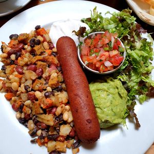 3 bean hash at Follow Your Heart Market & Cafe in Canoga Park