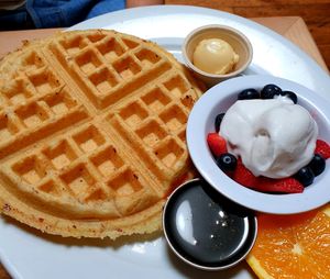 waffles at Follow Your Heart Market & Cafe in Canoga Park