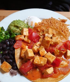 tofu rancheros half at Follow Your Heart Market & Cafe in Canoga Park