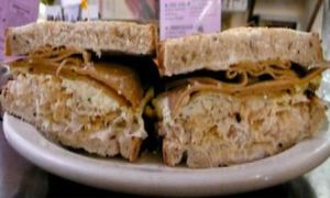 Vegan Reuben with Cottage-Style Tofu - photo by MR MEANER  at Follow Your Heart Market & Cafe in Canoga Park