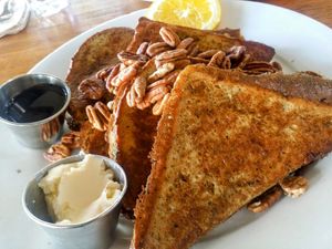 GF French toast at Follow Your Heart Market & Cafe in Canoga Park