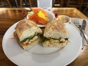 Tofu banh mi  at Follow Your Heart Market & Cafe in Canoga Park