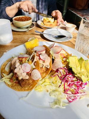 Phish Tacos. Amazing!!!  at Follow Your Heart Market & Cafe in Canoga Park