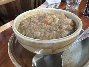 Lentil soupp  at Follow Your Heart Market & Cafe in Canoga Park