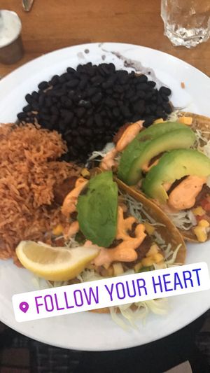 tofu tacos at Follow Your Heart Market & Cafe in Canoga Park