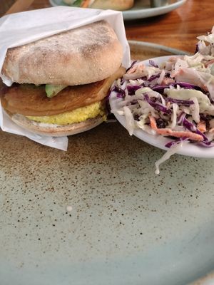 Lorenzo's tofu eggwich at Follow Your Heart Market & Cafe in Canoga Park