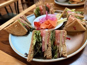 Club sandwich   at Follow Your Heart Market & Cafe in Canoga Park