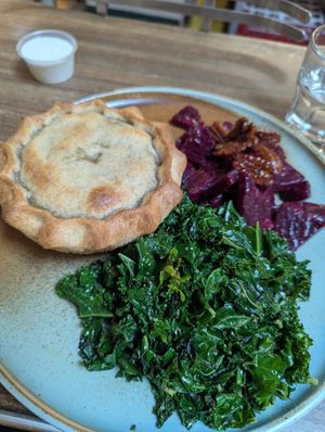 Chkn pot pie at Follow Your Heart Market & Cafe in Canoga Park