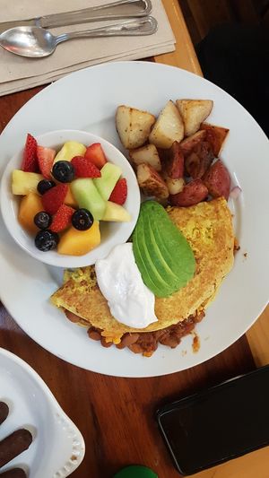 Chili Omelet special at Follow Your Heart Market & Cafe in Canoga Park