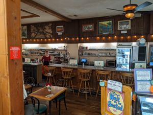 Quaint cafe at Follow Your Heart Market & Cafe in Canoga Park