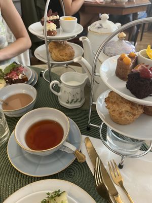 Everything served on a cool tray  at Alice & Kattens Tesalong in Lund