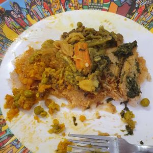 Mix vegan traditional dish. Delicious!! Very very tasty and healthy at Habesha in Bologna