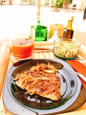 Bread is offered to the menu.  at Dar Anis Yoga Studio in Marrakech