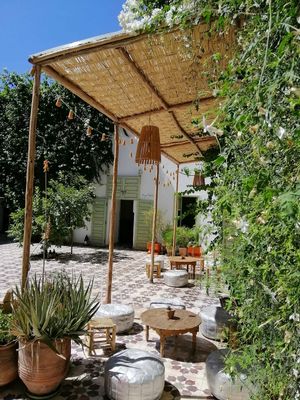 The cafe at Dar Anis Yoga Studio in Marrakech