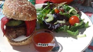 Bean Burger from Johnny's in Hayle Cornwall. The best vegan buger I have ever had. Highly recomended. at Johnny's Cafe in Hayle