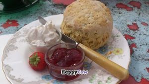 Vegan Scones at Johnny's cafe in Hayle Cornwal. WOW WOW WOW. I need to get the recipie :-) at Johnny's Cafe in Hayle