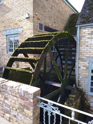 The mill wheel at The Brampton Mill in Huntingdon